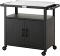 Grilltisch, Grillwagen, Pizzatisch, Outdoor-Arbeitstisch für Grill, Küche Pizzatisch