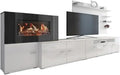 Kamin, 170 x 290 x 45 cm, LED-Beleuchtung, Wohnzimmergestaltung