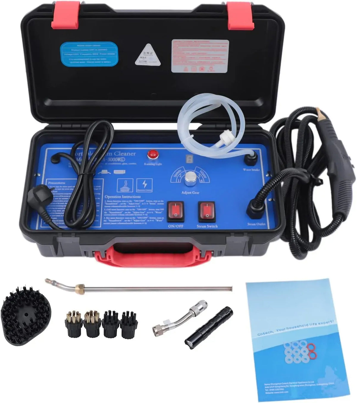 Dampfreiniger 3-in-1, 3000 W, Druckdampf, tragbar, 3000W Handdampfer der hohen Temperatur, Tragbare Dampfreinigungsmaschine