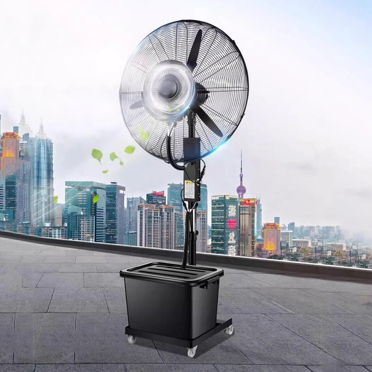 Ventilator cm/28 71cm/28in, 28 Zoll, tragbar, Industrie, 3 Geschwindigkeiten, großer Wassertank, 3 Geschwindigkeitsstufen einstellbar