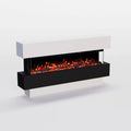 Elektrokamin, Heizung, elektrischer Kamin, 129x69x21cm, 1800 W, Timer, App, 3D-Optik, Wärmefunktion, Weiß