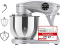 Küchenmaschine, 6 L, 1800 W, KLAMER, Edelstahl, Knetmaschine Brotteig mit 6L Edelstahlschüssel