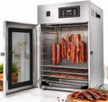 24-H-Timer Edelstahl-Fleischtrockenschrank, Edelstahl-Reifeschrank, 800 W, 30 bis 90 °C, 7,5 Kg