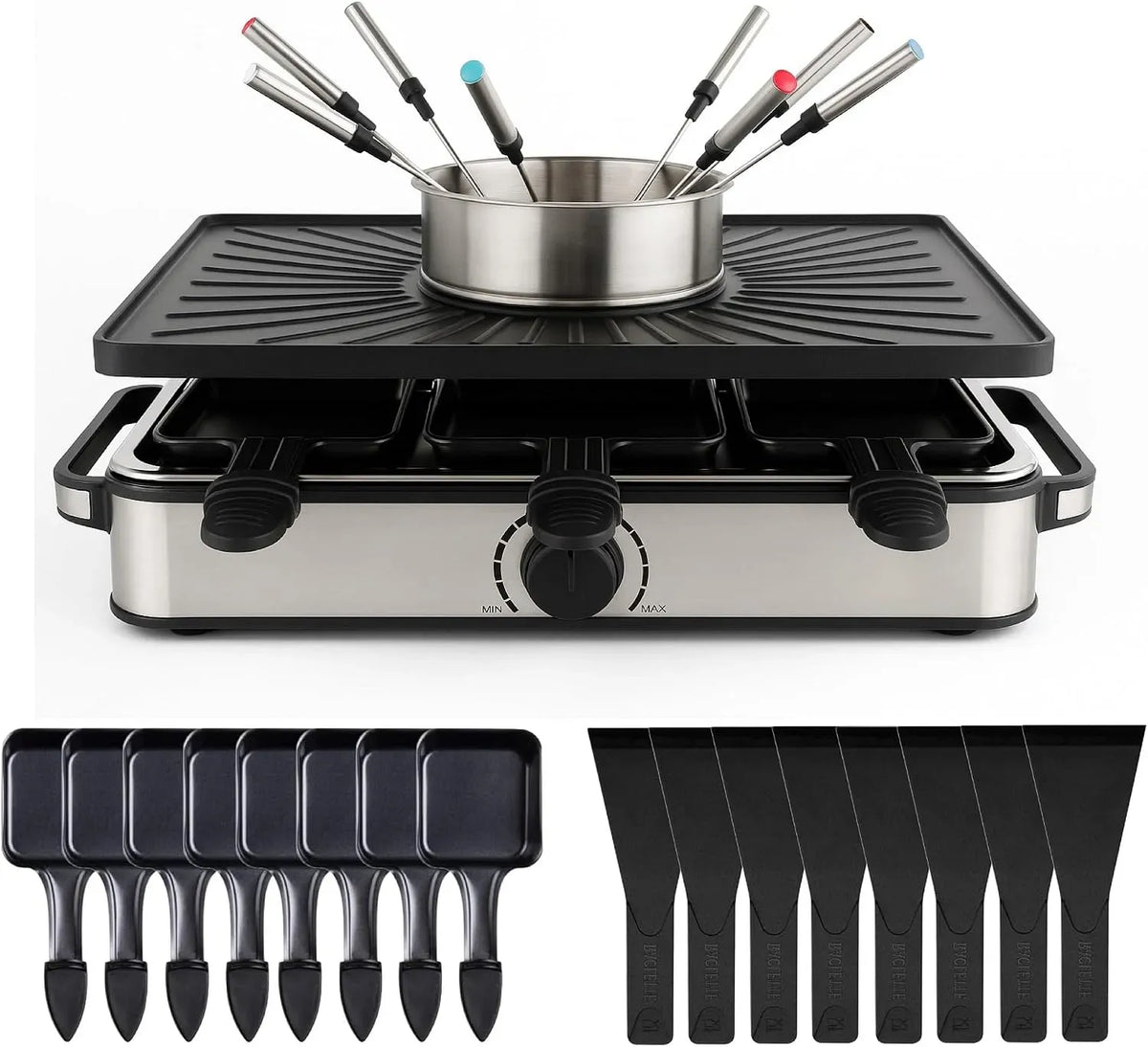 Tischgrill, Fondue, elektrischer Tischgrill, Antihaftbeschichtung
